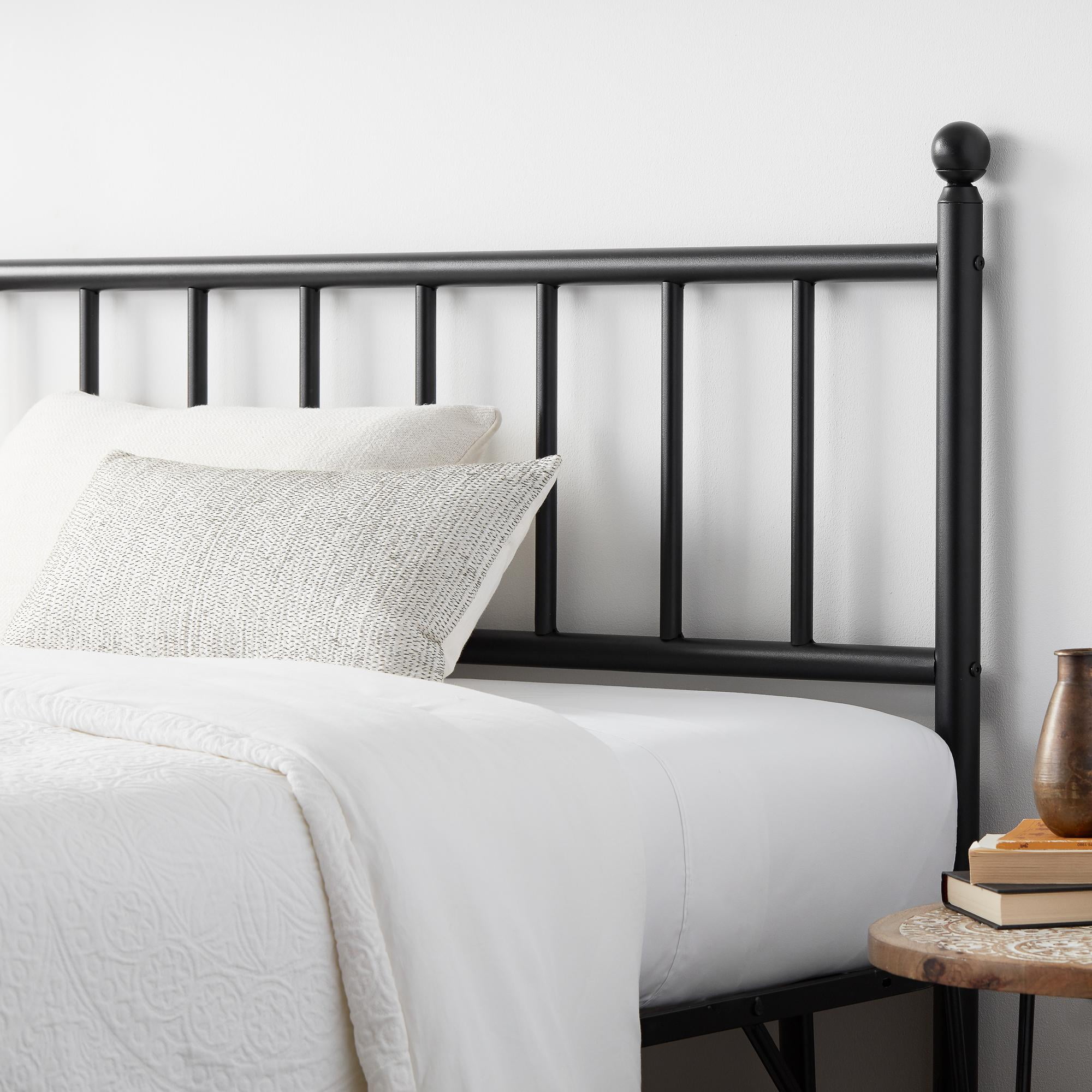 Rest Haven Steel Vertical Bar Metal Headboard, King