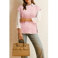 thumbnail image 7 of Arach&Cloz Women's Cotton Blend Cap Sleeve Side Slit Sweater Vest Fall Casual Tops 2025, 7 of 7
