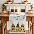 thumbnail image 2 of Table Runner 60 Inches Long for Kitchen Dining, Yellow Bees Gnomes Dresser Scarf Farmhouse, Dining Table Decorations for Wedding/Parties, Spring Floral Branches Modern Art 13 x 60 In, 2 of 8