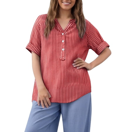 Womens Workout Clothes Kelon Blouses for Women V Neck Boho Tops Business Dressy Spring Summer Fashion Outfits Trendy Clothes 3XL
