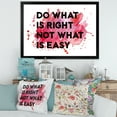 thumbnail image 3 of Designart 'Do What Is Right Not What Is Easy On Red Background' Traditional Framed Art Print, 3 of 4