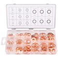 thumbnail image 1 of Toolwiz 150PCS 15 Sizes Copper Washers Metric Sealing Assortment Set Flat Ring Sump Plug Crush Wash, 1 of 7