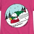 thumbnail image 3 of Peanuts - Snoopy Woodstock Sled - Toddler & Youth Girls Short Sleeve Graphic T-Shirt, 3 of 6