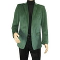 thumbnail image 2 of Mens BASSIRI Velvet Sports Coat Grammy Award, LEONARDI J1042 Hunter Green, 2 of 8