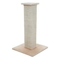 thumbnail image 7 of Indoor Cat Scratching Post with Carpeted Base - 27.75-Inch Beige Sisal Burlap Fabric by PETMAKER, 7 of 7
