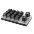 thumbnail image 2 of Teclado Juego Una Mano 12 Tecla 2 Las Perillas Programación Mechones Macro Compatible Dientes/WI HotSwap Swaps para Jugadores/diseñadores/editor Video Rojo, 2 of 9