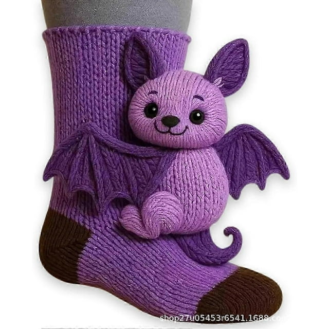 Novelty Cartoon Animal Socks - Christmas Gifts: Cat & Deer Warm Winter Socks for Girls & Women