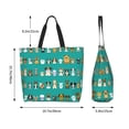 thumbnail image 5 of Naloa Cartoon Dogs Tote Bag for Women Large Capacity Shoulder Bag for College Work Travel Shopping, 5 of 8