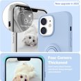 thumbnail image 3 of for iPhone 12/iPhone 12 Pro Case with Ring Kickstand,Support Magnetic Car Mount,Full Body Liquid Silicone Shockproof Slim Fit Phone Case for iPhone 12/12 Pro 6.1 inch - Light Blue, 3 of 14