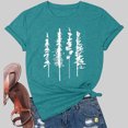 thumbnail image 2 of Jamsmile Women T-Shirts Casual Summer Flowers Print Crew Neck Short Sleeve T Shirts Trendy Tunic Casual Basic Tee Shirts Tops, 2 of 3