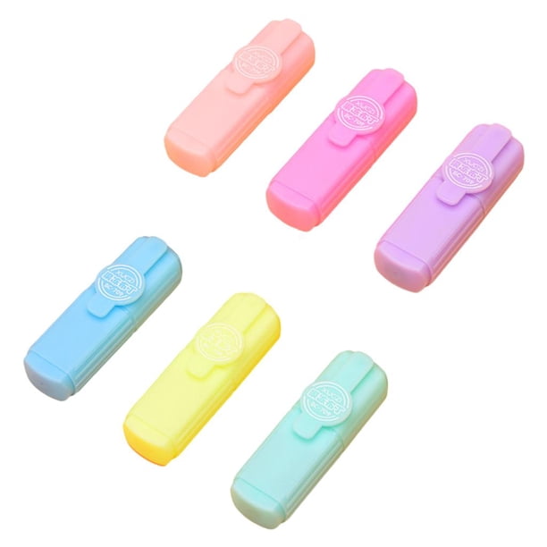 6 piezas lindo mini rotuladores bolígrafos papelería para oficina D Baoblaze bolígrafos resaltadores