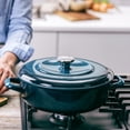 thumbnail image 2 of Merten and Storck German Enameled Iron 1873 Aegean Teal Braiser, 4QT, 2 of 10