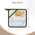 thumbnail image 3 of Sikiie Corgi In The Shower Cap Bathing Pot Holders Kitchen Insulation Mats Heat Resistant Pot-Holder Oven Anti-Scald Pads for Cooking Baking, 7.1*7.1inch, 3 of 8