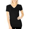 thumbnail image 2 of ClothingAve. Women's Basic Cotton V-Neck Short Sleeve Tee-2 Female T-Shirt, 2 of 5
