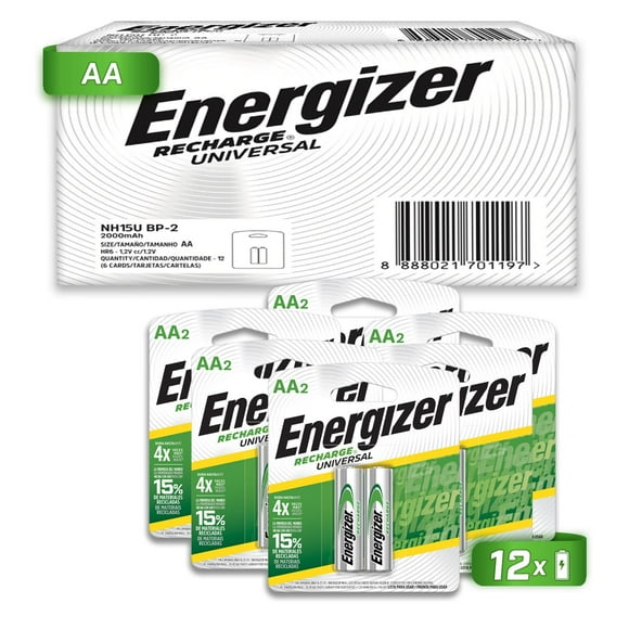 Pilas Recargables Energizer Aa 2000 Mah Blister 12 Unidades negro 4