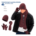 thumbnail image 2 of Gorro Bufanda Guante Conjunto Térmico Invierno Frio Unisex, Rojo, 2 of 5