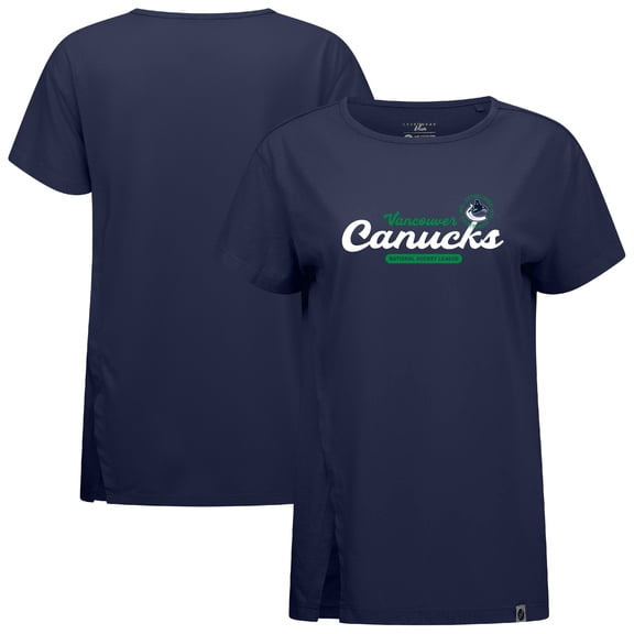 Women's Levelwear  Navy Vancouver Canucks Influx Monument T-Shirt