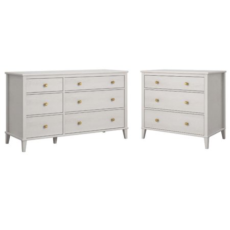 Home Square 2-Piece Set with 6 Drawer Dresser & 3 Drawer Dresser