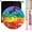Rainbow-Circle, variant on Ausugar Sensory Activity Board Stress Relief Silicone Quiet Toddler Sensory Toy for Stress Relief, Calming, Focus, ADHD and Autism with 12 Strings