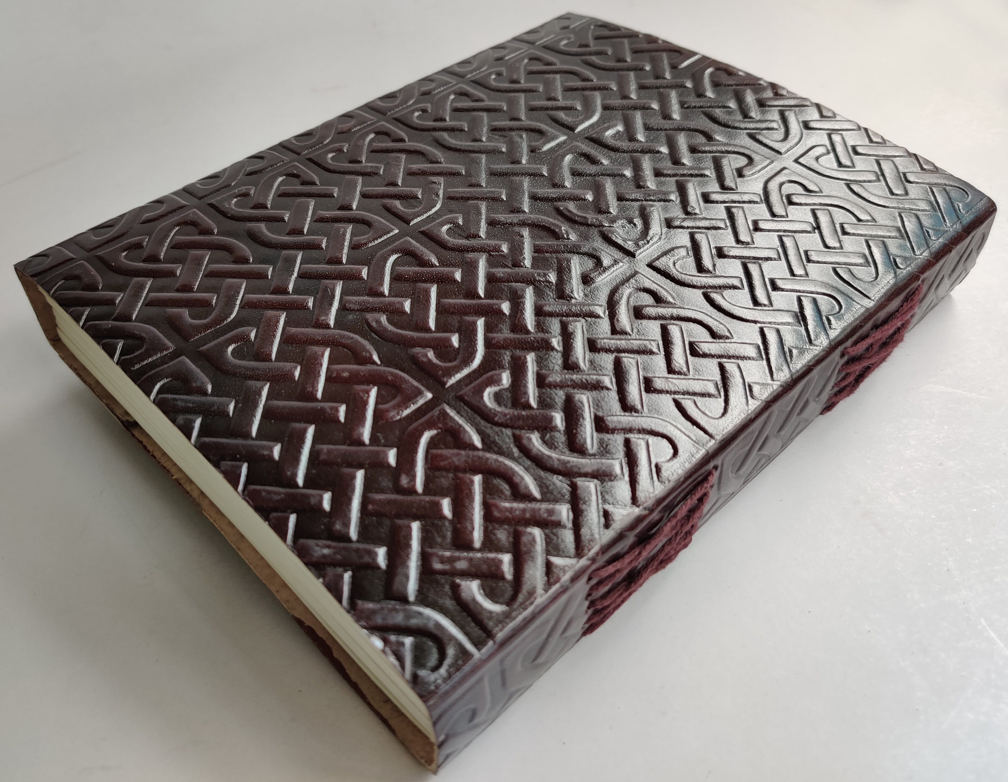 Leather Journal Writing Notebook 7 Chakra Stone Diary for Men & Women, Handmade Bound Witch Journal Blank Sketchbook Notepad Gift for Artist & Writers by Rustic Town, Brown