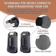 thumbnail image 2 of 4pcs Toe Splint,Toe Corrector Brace,Toe Straightener compatible with Hammer Toe,Crooked Toe,Mallet Toe,Bent Toe,Claw Toe,Toe Wrap To Align, 2 of 4