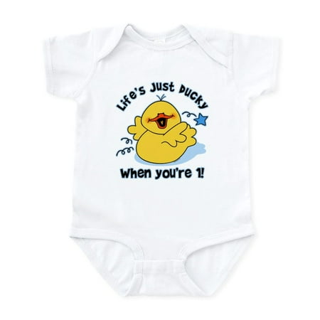 

CafePress - Life s Ducky 1St Birthday Baby Light Bodysuit - Baby Light Bodysuit Size Newborn - 24 Months