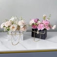 thumbnail image 3 of Dserhfy Flower Paper Gift Box with Metal Chain Bouquet Storage Bucket Small Florist Handbag Gift Craft Wrap Bag for Wedding Party Valentine's Day Birthday Mother's Day Bridal Shower, 3 of 8