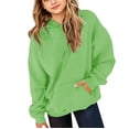 thumbnail image 2 of Goodw7 Kids Oversized Hoodie Plain Pullover, Hooded Sweatshirt with Kangaroo Pocket, No Drawstring Long Sleeve Comfy Top for Boys Girls Daily, 2 of 8