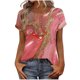 thumbnail image 2 of Haivin Summer Round Neck Versatile Women's Top Fashion Casual Butterfly Print Short Sleeve T-Shirt, 2 of 8