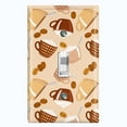 thumbnail image 1 of Metal Light Switch Plate Cover Latte Coffee Beans Brown COF010, 1 of 14