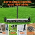 thumbnail image 6 of 17" Rolling Magnetic Sweeper with 10 lbs Capacity – Adjustable Handle 17.5"–40.9", Lightweight Nail & Screw Pickup Tool with Wheels, Brush, Durable Aluminum Body for Garage, Lawn, Workshop Cleanup, 6 of 10