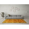 thumbnail image 3 of Ahgly Company Machine Washable Indoor Rectangle Persian Yellow Traditional Area Rugs, 7' x 10', 3 of 4