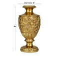 thumbnail image 3 of DecMode 16" Floral Carved Gold Polystone Vase, 3 of 10