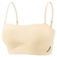 thumbnail image 3 of Yeaiivve Women's Strapless Bandeau Bra Non-Slip Lining Removable Straps Bralette Seamless Off-Shoulder Backless Underwear White,XL, 3 of 4