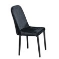 thumbnail image 3 of Comedor Max MOBILKRAFT 6 Sillas Rectangular Tubular Cristal Marmoleada Modelo Max Negro Estilo Contemporáneo, 3 of 4