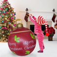 thumbnail image 4 of Venta de bolas inflables de Navidad, 60 cm, grandes, para exteriores, de PVC, para Navidad, inflables gigantes, reutilizables, muñecos de nieve de Papá Noel, para decoración de jardín y patio de Navid, 4 of 6
