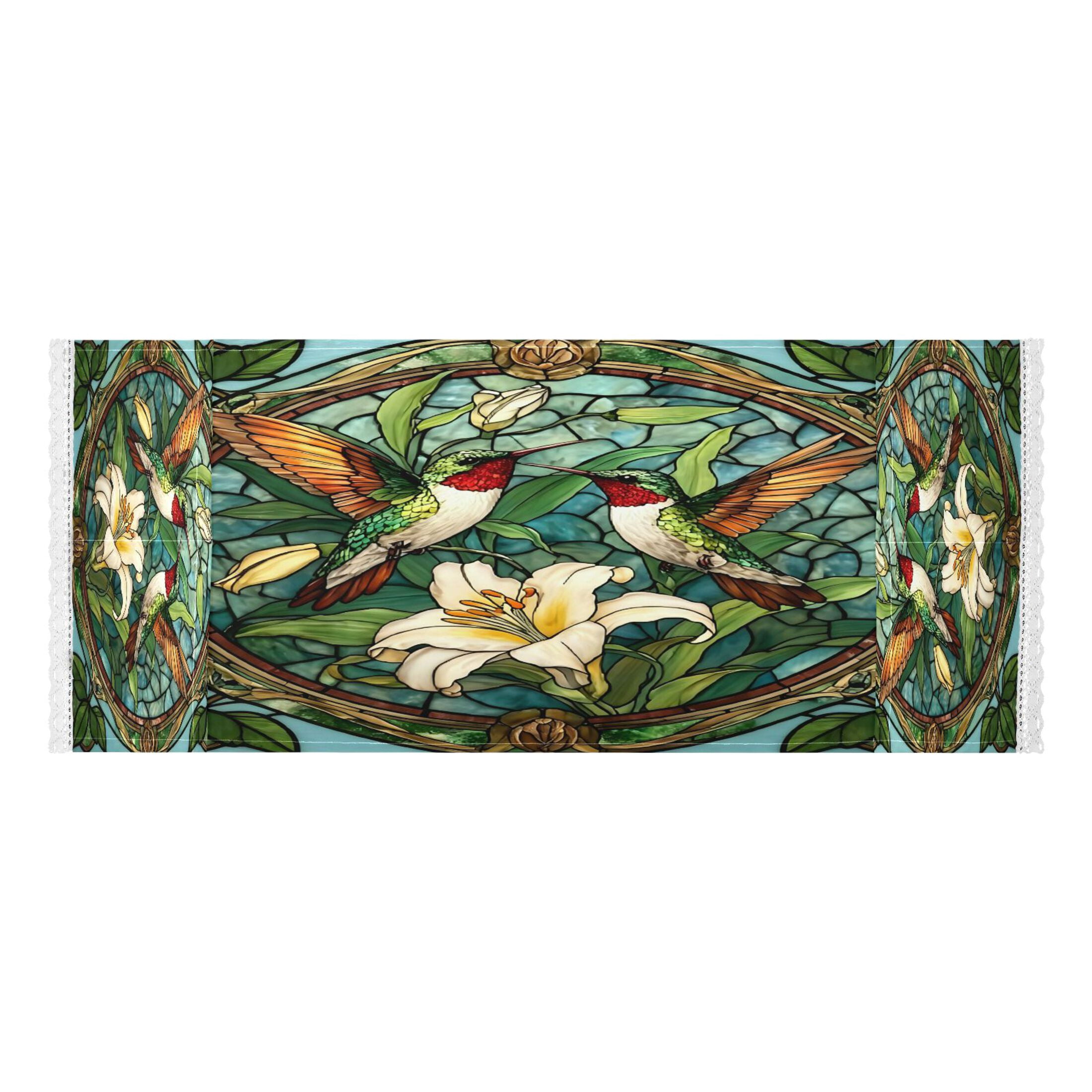 Wobogo Vintage Glass Bird Washing Machine Cover Dustproof Washer Dryer Cover Waterproof Laundry Room Decorative Protector