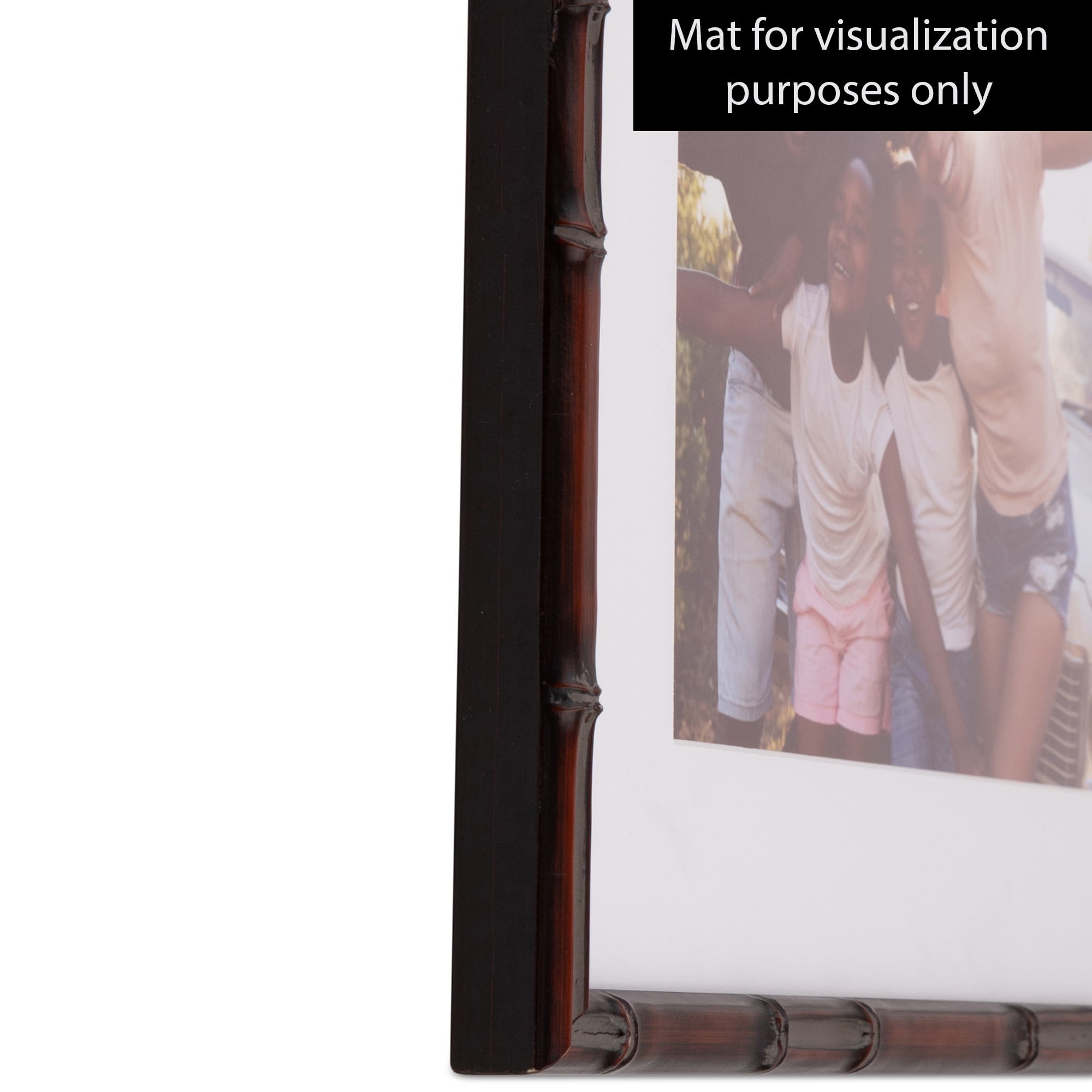 ArtToFrames 24x36 Inch Walnut Bamboo Picture Frame, This Brown Wood Poster Frame is Great for Your Art or Photos, Comes with 060 Plexi Glass (4874)