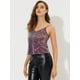 thumbnail image 2 of INSPIRE CHIC Camisola Brillante Con Lentejuelas Del Día De San Patricio Para Mujer Club Party Sparkle Cami Top Púrpura S, 2 of 5