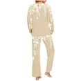 thumbnail image 4 of Rbaofujie Ladies Nightgowns Ladies' Gradient Printed Casual Top Pants Pajama Set Plus Size Robe, 4 of 6