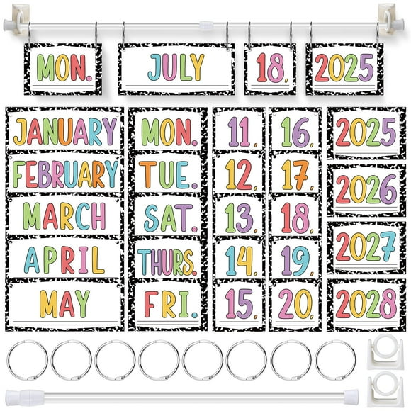Cuadernos de composición TecUnite con calendario Flip Calendar para el aula