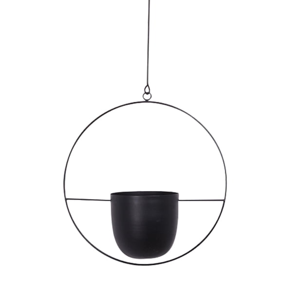 Maceta Nórdica FLhrweasw para Balcón Montaje en Pared Cesta Oscilante Negro