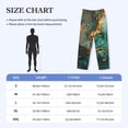 thumbnail image 3 of Mens Pajama Pants, Emerald Color Gold Marble Soft Sleep & Lounge Pants for Men, Cuteness Casual PJ Bottoms Pants with Pockets, 3 of 7
