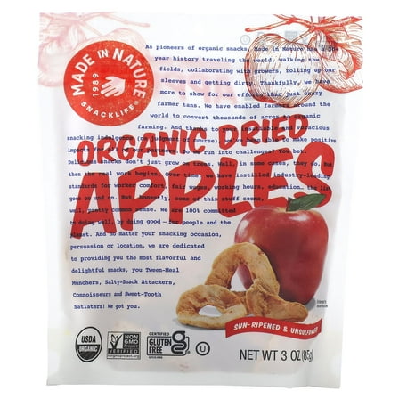 Made In Nature Organic Dried Apples, 3oz