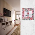 thumbnail image 5 of Yayeee Rocker Switch Wall Plate 1-Gang 4.6"x2.9" Home Decorative Outlet Cover, Pink Tropical Pattern, 5 of 6