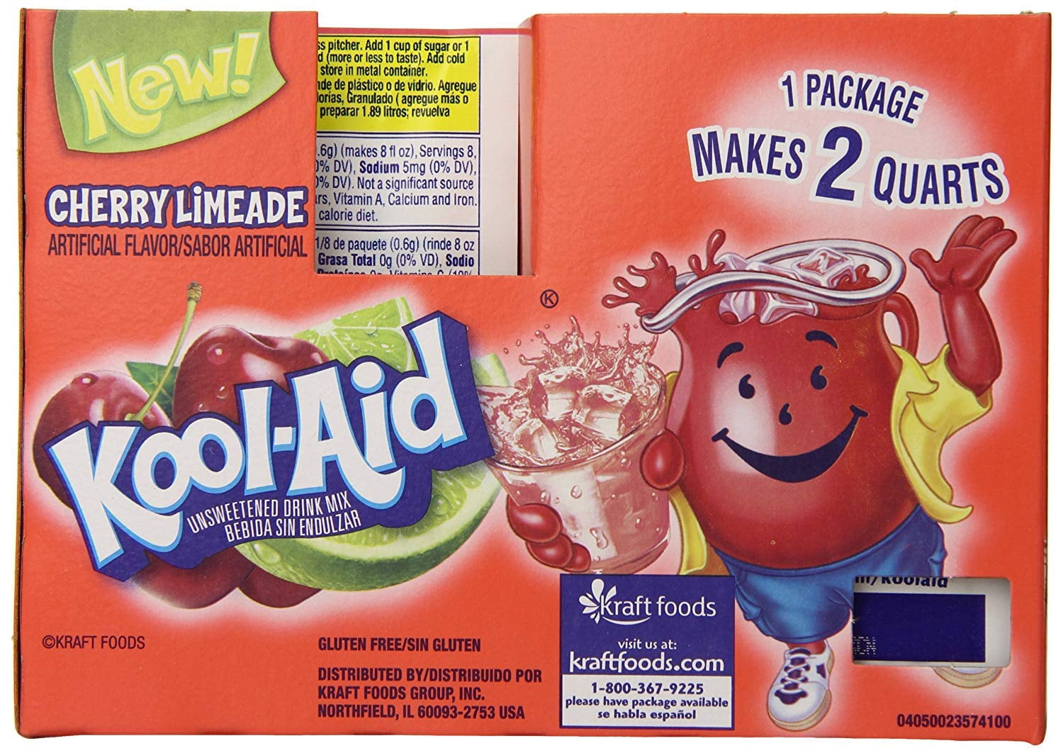 KoolAid Artificially Flavored Cherry Limeade Unsweetened Powdered