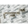 thumbnail image 3 of Kingston Brass KS6026BX Metropolitan Two-Handle Wall Mount Roman Tub Faucet, Polished Nickel, 3 of 7