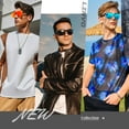 thumbnail image 3 of LINVO Oversized Trendy One-Piece Mirrored Lens Polarized Shades Fashion Blue Sunglasses for Men, 3 of 8