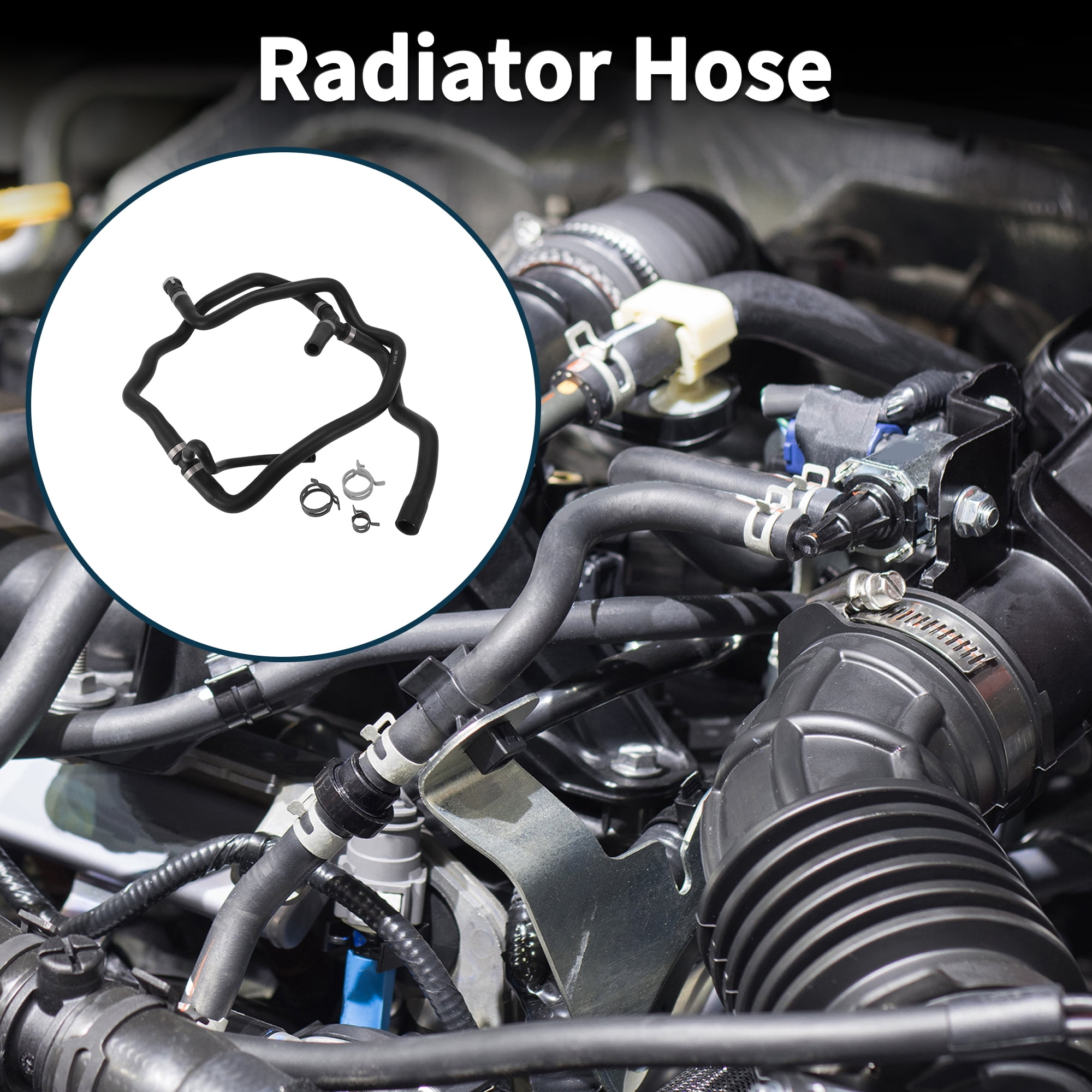 Unique Bargains Radiator Hose for Ford Focus 2007-2014 Rubber Heating Water Pipe