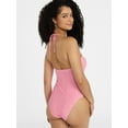thumbnail image 4 of No Boundaries Keyhole One-Piece Swimsuit, Women's XXS-XXL, 4 of 8